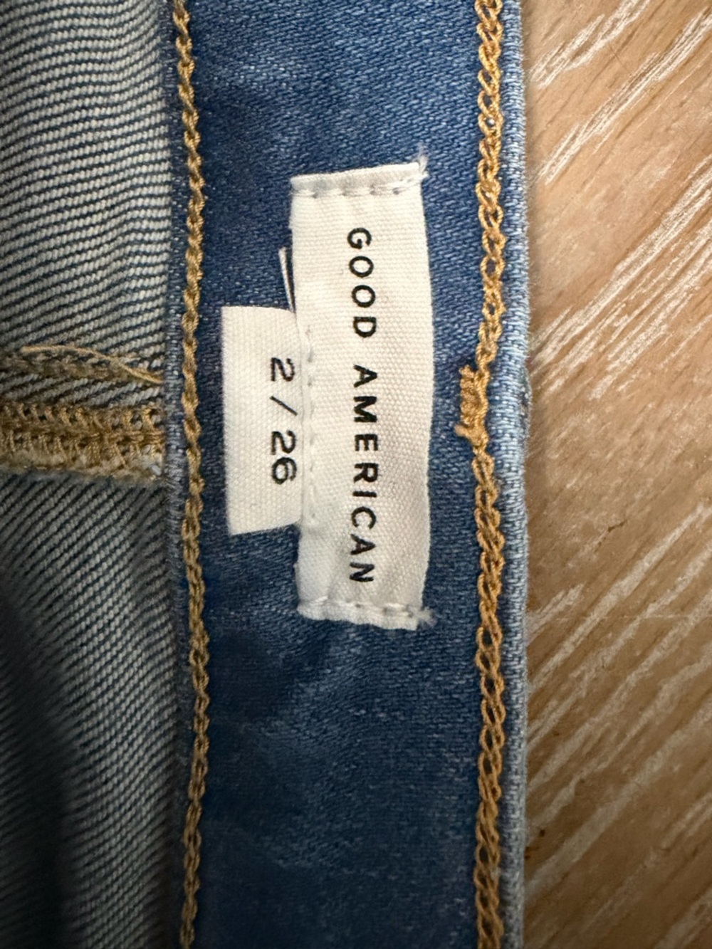 Good American Medium Blue Denim Kick Flare Jeans
